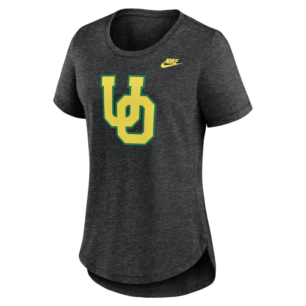Interlocking UO, Nike, Black, Crew Neck, Tri-blend, Women, Essential, T-Shirt, 896645